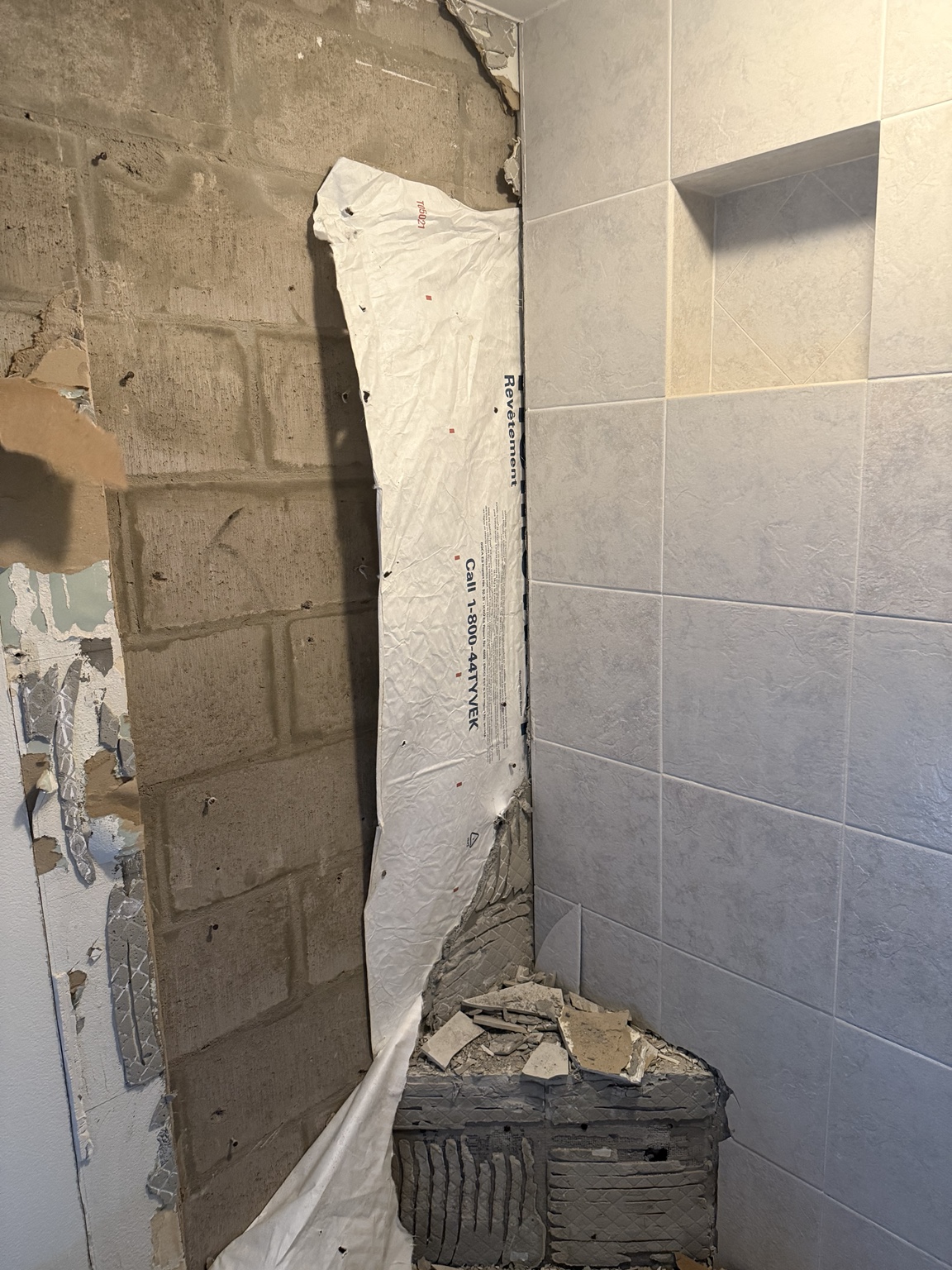 Before bathroom remodel demolition