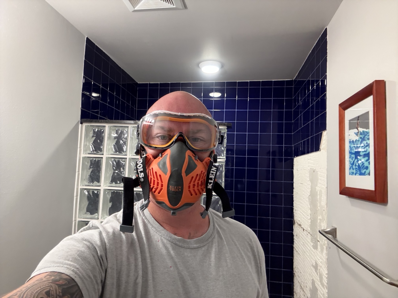 Grant working on a South Maui bathroom remodel
